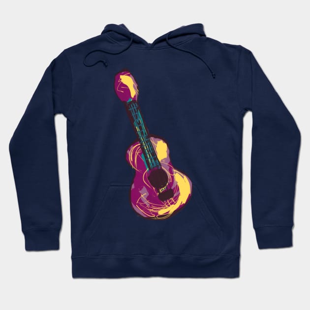 Colorful Acoustic Guitar Hoodie by Sleepycircle